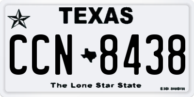 TX license plate CCN8438