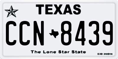 TX license plate CCN8439