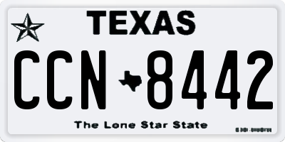 TX license plate CCN8442