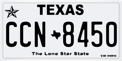 TX license plate CCN8450