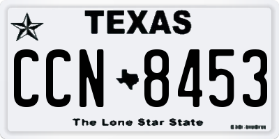 TX license plate CCN8453