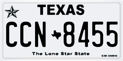 TX license plate CCN8455