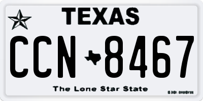 TX license plate CCN8467
