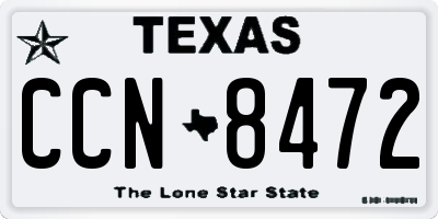 TX license plate CCN8472