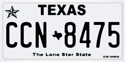 TX license plate CCN8475