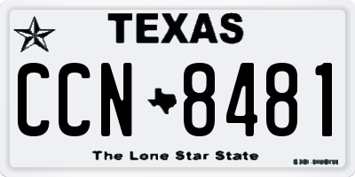 TX license plate CCN8481