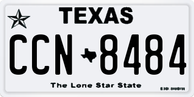 TX license plate CCN8484