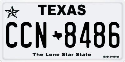 TX license plate CCN8486