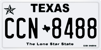 TX license plate CCN8488