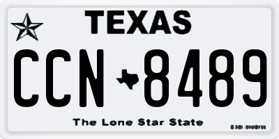 TX license plate CCN8489