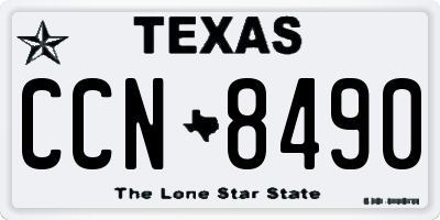 TX license plate CCN8490