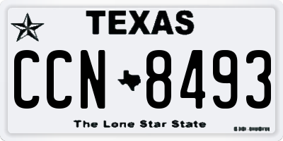 TX license plate CCN8493