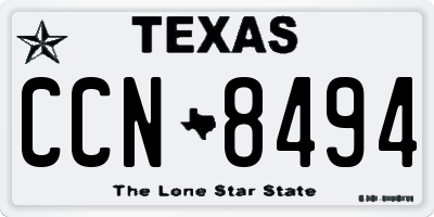 TX license plate CCN8494