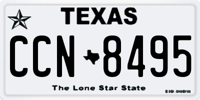 TX license plate CCN8495