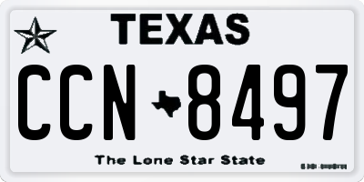 TX license plate CCN8497