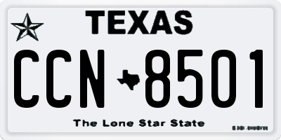 TX license plate CCN8501