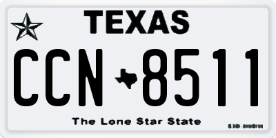TX license plate CCN8511
