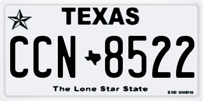 TX license plate CCN8522
