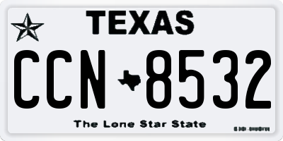TX license plate CCN8532