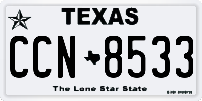 TX license plate CCN8533