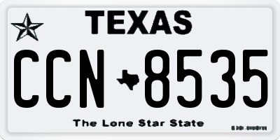 TX license plate CCN8535