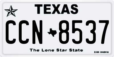 TX license plate CCN8537