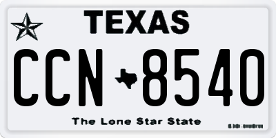 TX license plate CCN8540