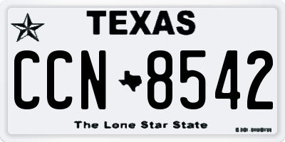 TX license plate CCN8542