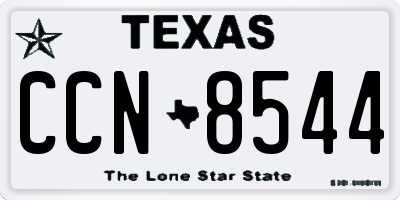 TX license plate CCN8544