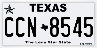 TX license plate CCN8545
