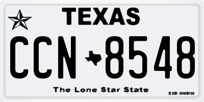 TX license plate CCN8548