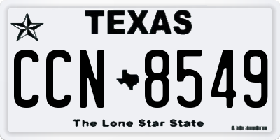TX license plate CCN8549