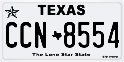 TX license plate CCN8554
