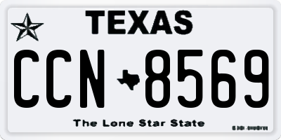 TX license plate CCN8569