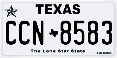 TX license plate CCN8583