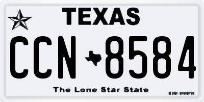 TX license plate CCN8584