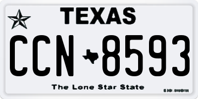TX license plate CCN8593