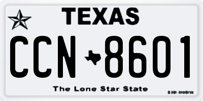 TX license plate CCN8601