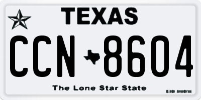 TX license plate CCN8604