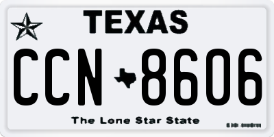TX license plate CCN8606
