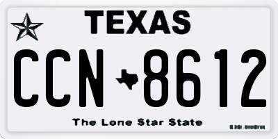 TX license plate CCN8612