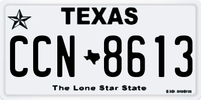 TX license plate CCN8613