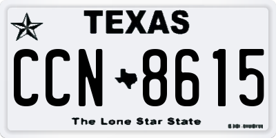 TX license plate CCN8615