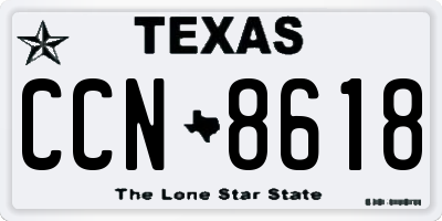 TX license plate CCN8618