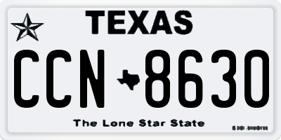 TX license plate CCN8630