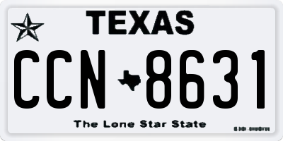 TX license plate CCN8631