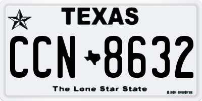 TX license plate CCN8632