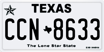 TX license plate CCN8633