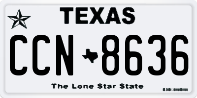 TX license plate CCN8636