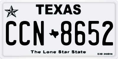 TX license plate CCN8652